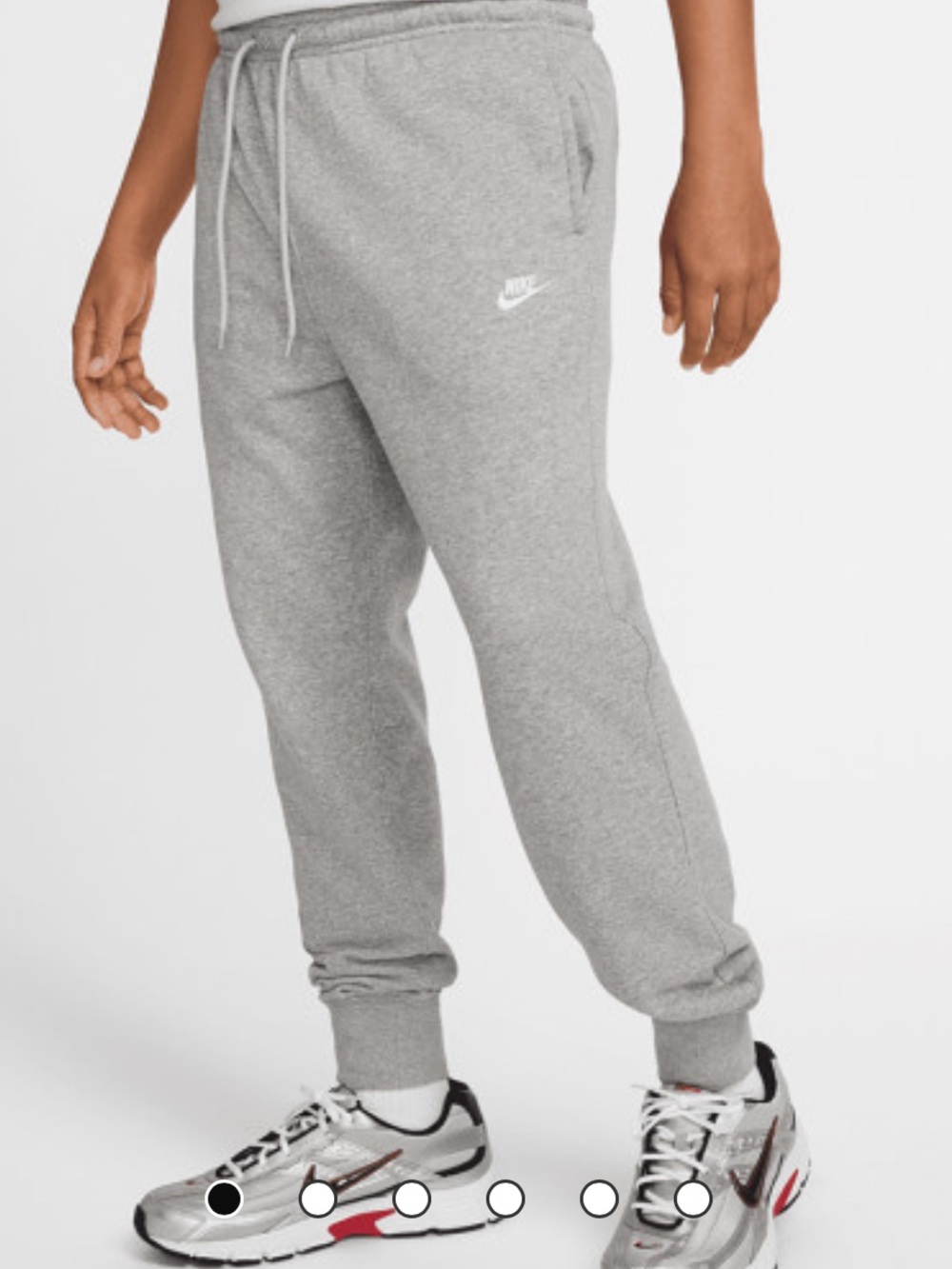 Nike Light Gray men’s Jogger Sweatpants with White Logo size XXL
